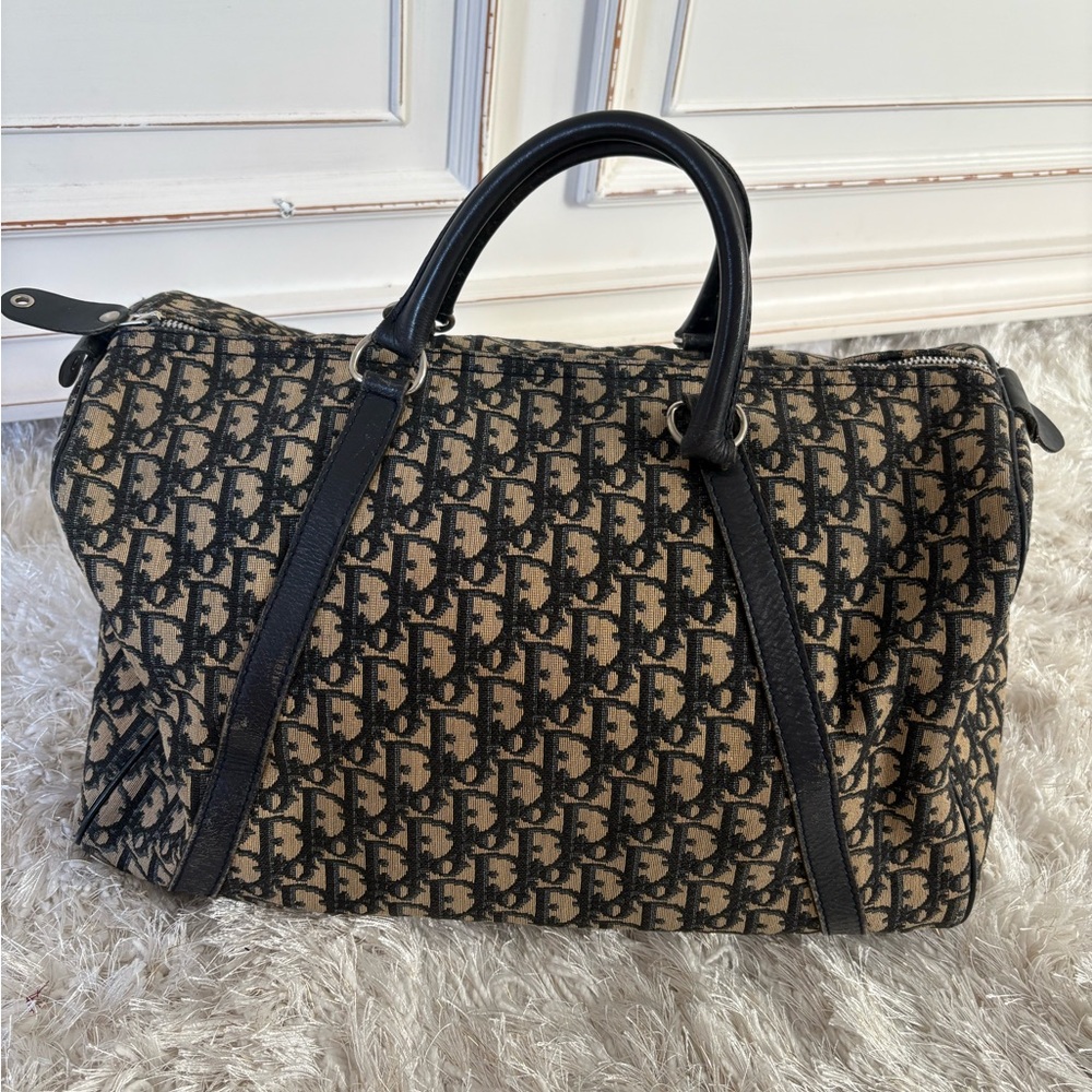 Dior Black and Tan Travel Bag
